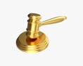 Judges Gavel 03 Gold Modello 3D
