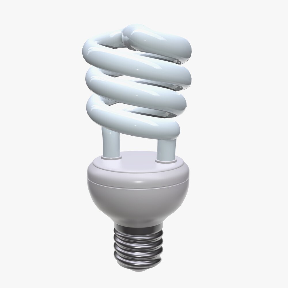 Compact Fluorescent Light Bulb 1 3D-Modell