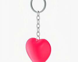 Keychain Heart Shaped 01 Modelo 3d
