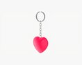 Keychain Heart Shaped 01 3d model