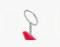 Keychain Heart Shaped 01 Modèle 3d