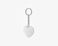 Keychain Heart Shaped 01 3d model