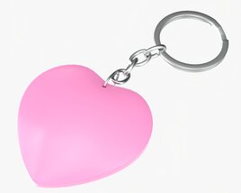 Keychain Heart Shaped 02 Modelo 3D
