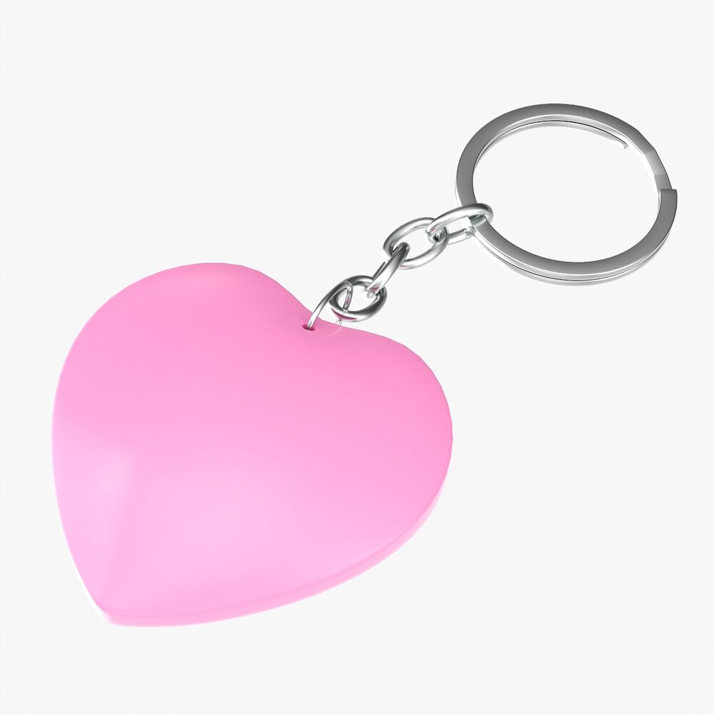 Keychain Heart Shaped 02 Modelo 3d