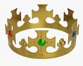 King Crown With Jewels Modello 3D