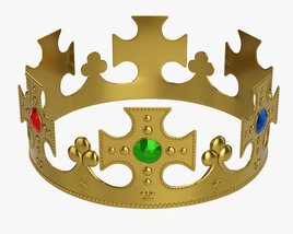 King Crown With Jewels Modello 3D