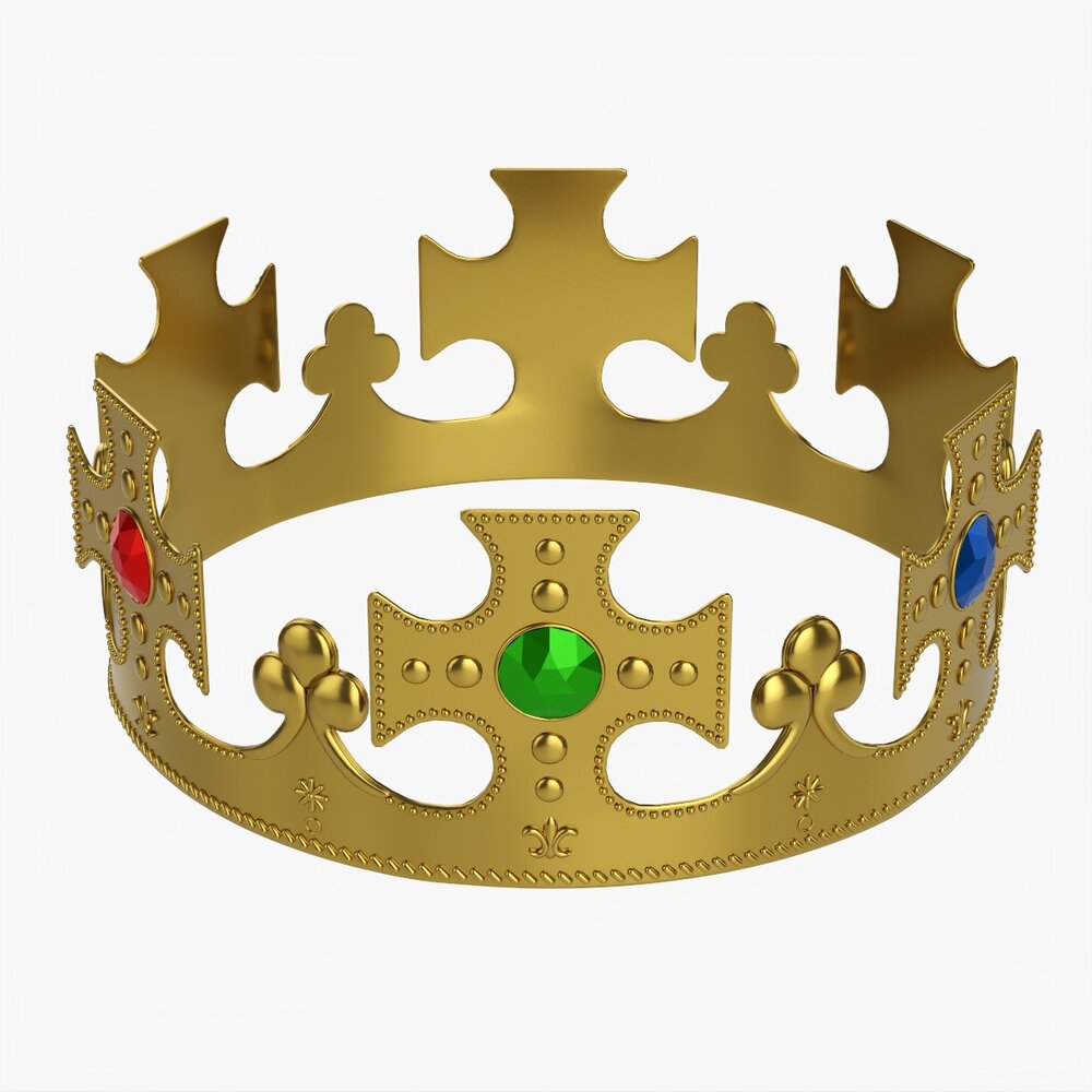 King Crown With Jewels Modèle 3D