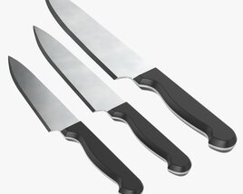 Kitchen Knifes Various Sizes Modello 3D