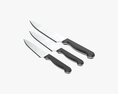 Kitchen Knifes Various Sizes 3d model