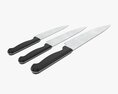 Kitchen Knifes Various Sizes 3D 모델 