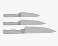 Kitchen Knifes Various Sizes 3D-Modell