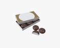 Blank Package With Marshmallow In Chocolate Mock Up Modello 3D