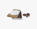 Blank Package With Marshmallow In Chocolate Mock Up 3Dモデル