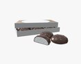 Blank Package With Marshmallow In Chocolate Mock Up 3D-Modell