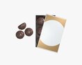 Blank Package With Marshmallow In Chocolate Mock Up 3d model