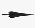 Large Automatic Umbrella Black Folded Modelo 3d