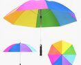Large Automatic Umbrella Colorful Modelo 3D