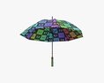 Large Automatic Umbrella Colorful Modèle 3d