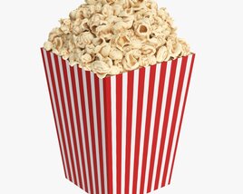 Large Popcorn Box 3D model