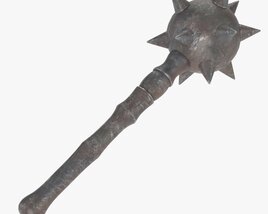 Spiked Ball Mace Medieval 3D model