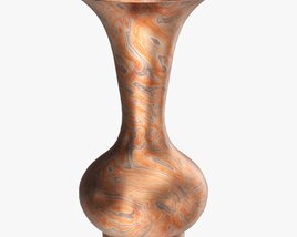 Metal Oriental Vase 01 3D model