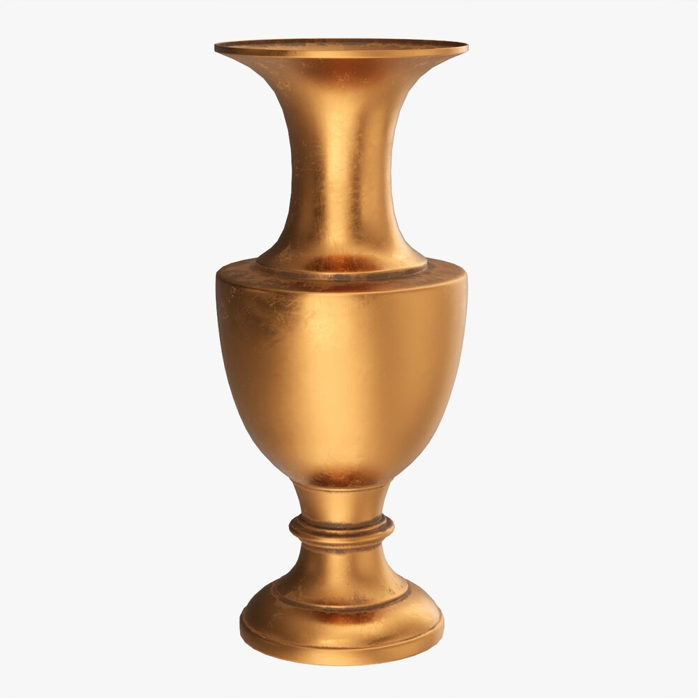 Metal Oriental Vase 02 3D-Modell