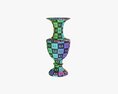 Metal Oriental Vase 02 3D модель