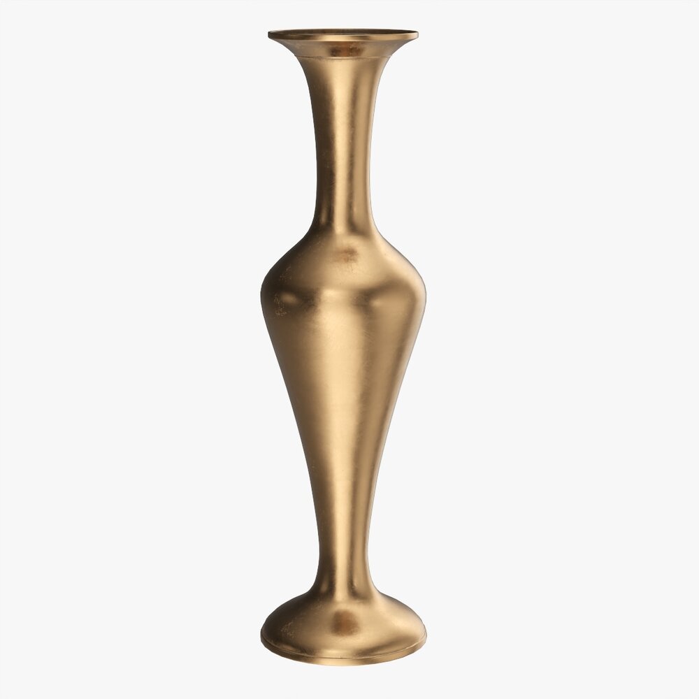 Metal Oriental Vase 03 3D модель