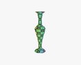 Metal Oriental Vase 03 Modèle 3d