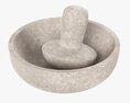 Mortar With Pestle 3d model
