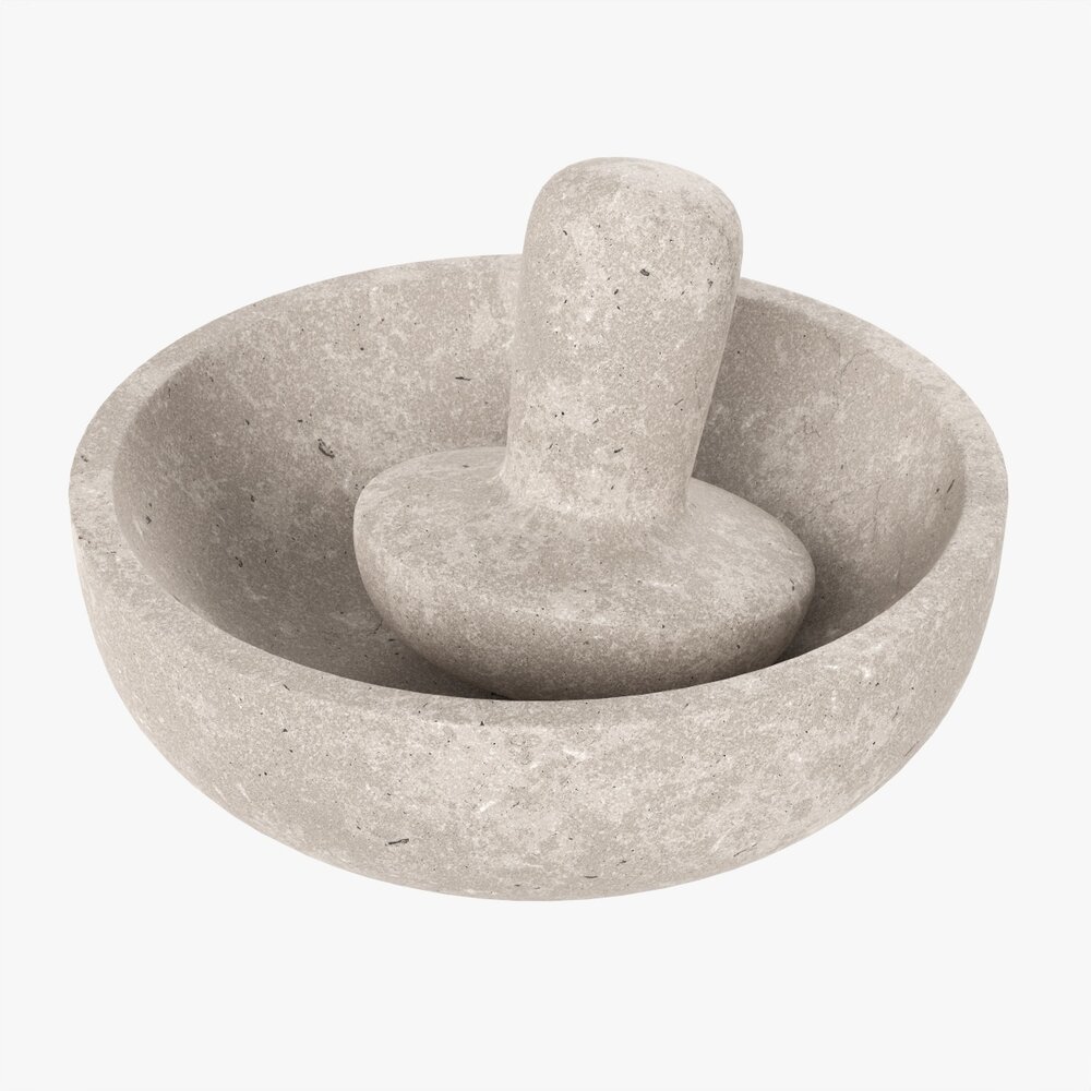Mortar With Pestle 3D-Modell