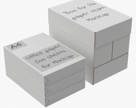 Office Paper A4 5 Reams Box 3D 모델 