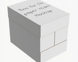 Office Paper A4 5 Reams Box 02 Modello 3D