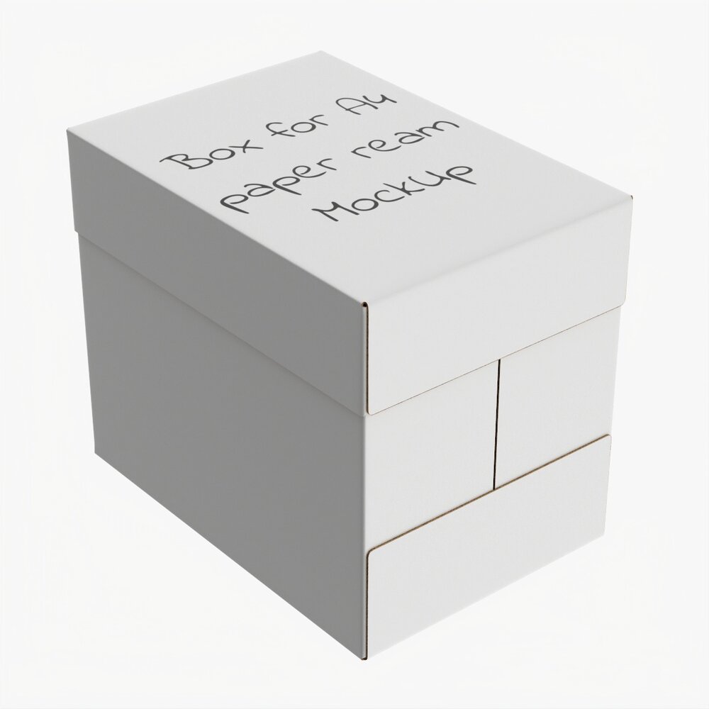 Office Paper A4 5 Reams Box 02 3D модель