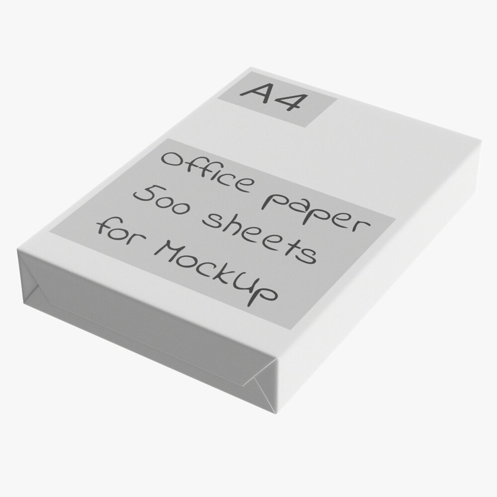 Office Paper A4 500 Sheets Ream 3D-Modell