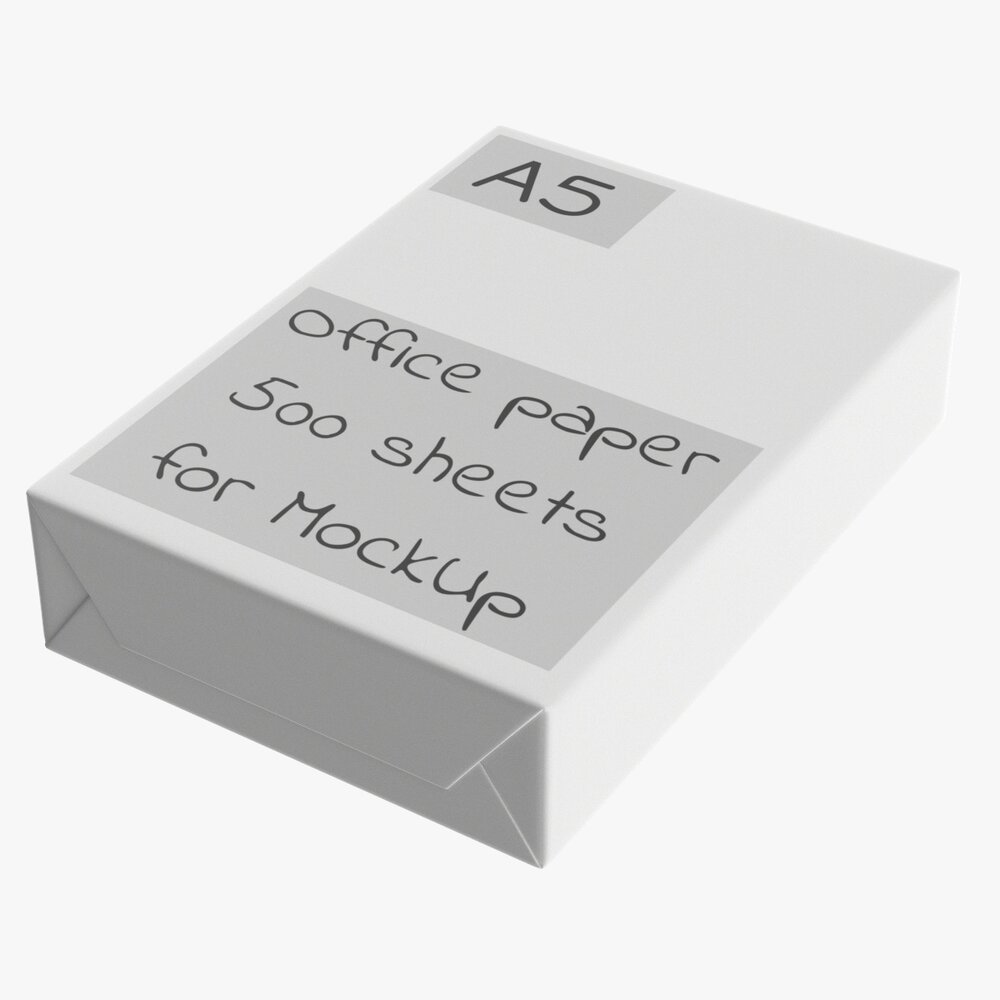 Office Paper A5 500 Sheets Ream 3D модель