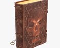 Old Book Decorated In Leather 01 Modello 3D