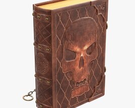 Old Book Decorated In Leather 01 3D-Modell