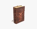 Old Book Decorated In Leather 01 3d model