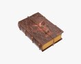 Old Book Decorated In Leather 02 3d model