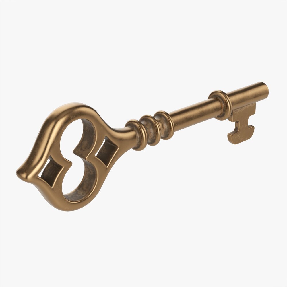 Old Brass Key 3D 모델 