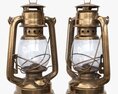 Old Metal Kerosene Lamp 01 3d model