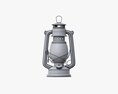 Old Metal Kerosene Lamp 01 3D модель