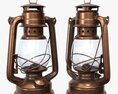 Old Metal Kerosene Lamp 02 Modello 3D