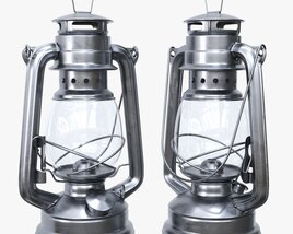Old Metal Kerosene Lamp 03 3D 모델 