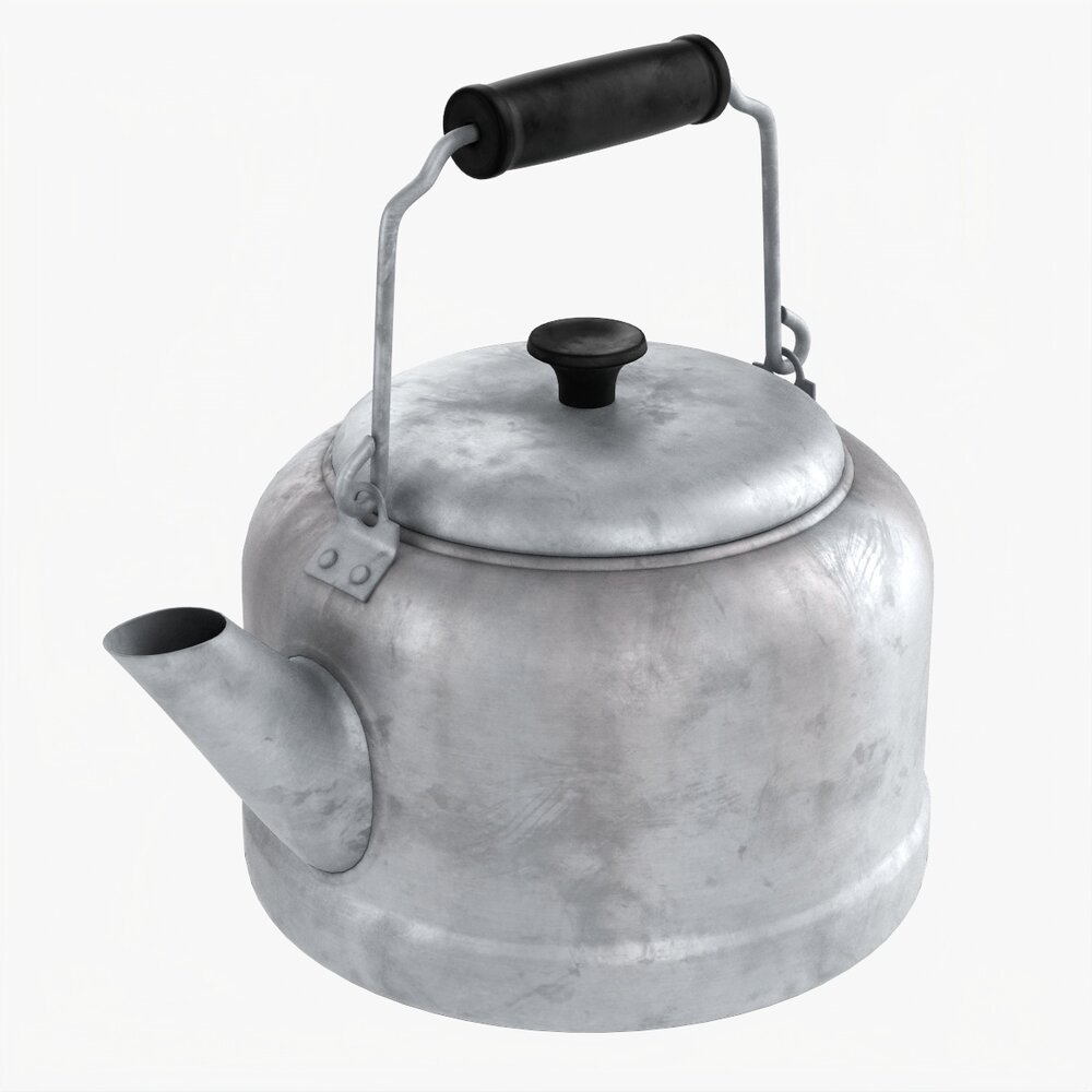 Old Metal Kettle 3Dモデル