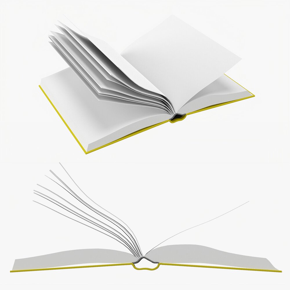Open Book Mockup 03 Modello 3D