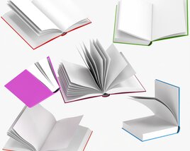 Open Books Composition Modèle 3D
