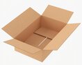 Open Cardboard Box Mockup 01 3D 모델 