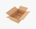 Open Cardboard Box Mockup 01 3d model